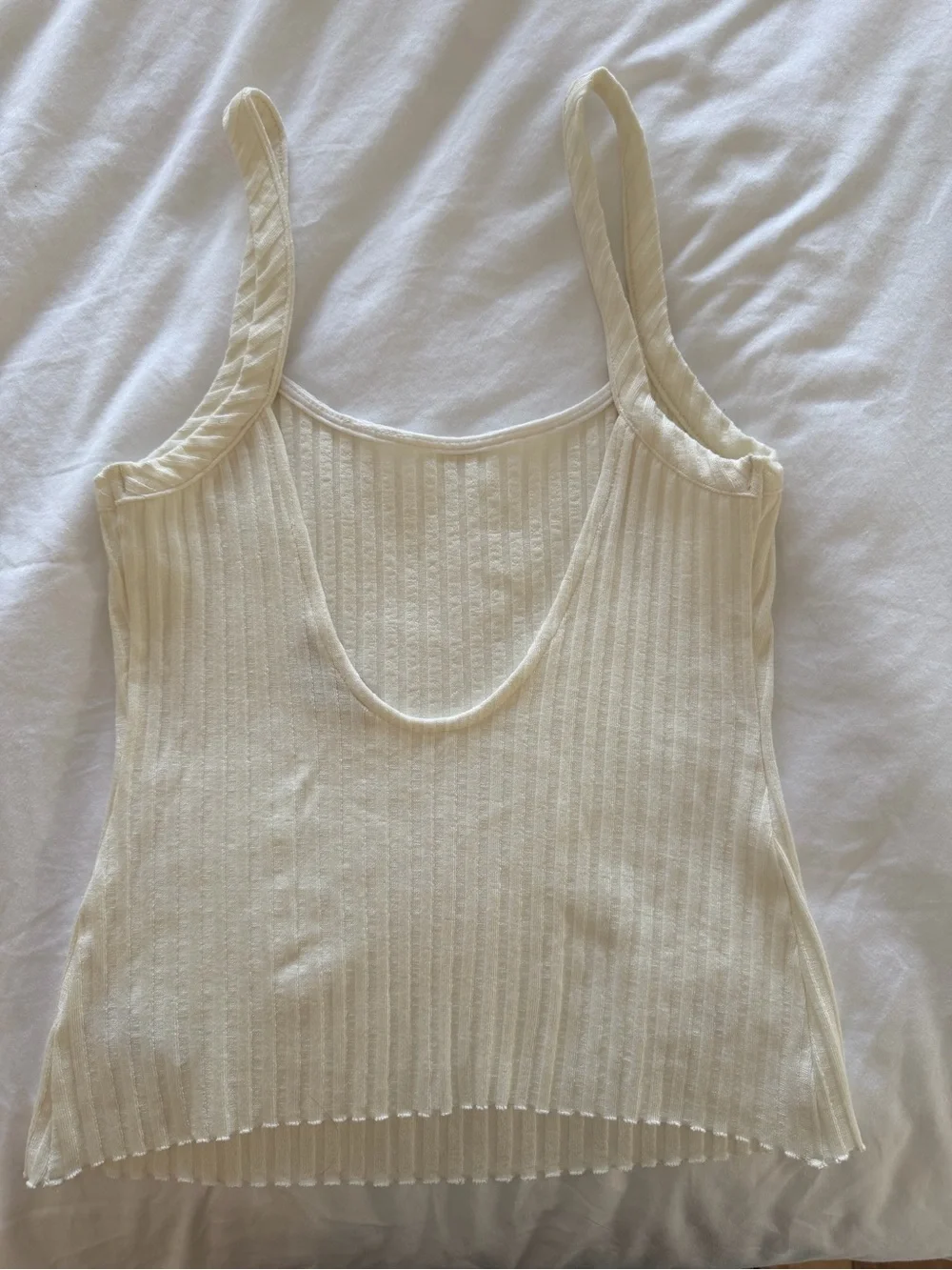 The Range White Ribbed Tank Size XS